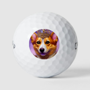 Funny Dog Custom Callaway Golf Balls   Corgi Queen