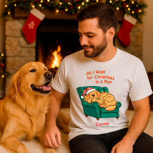 Funny Dog Cute Labrador Christmas Personalised  T-Shirt