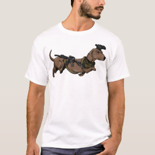 Funny Dog Dachshund with NVG Meme Tactical Wiener T-Shirt