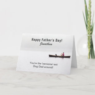 Funny Dog Dad Boating From the Dog Father's Day Card