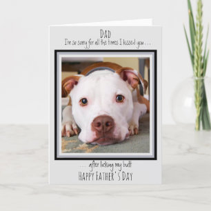 Funny Dog Dad Cute Dog Photo Father's Day Card