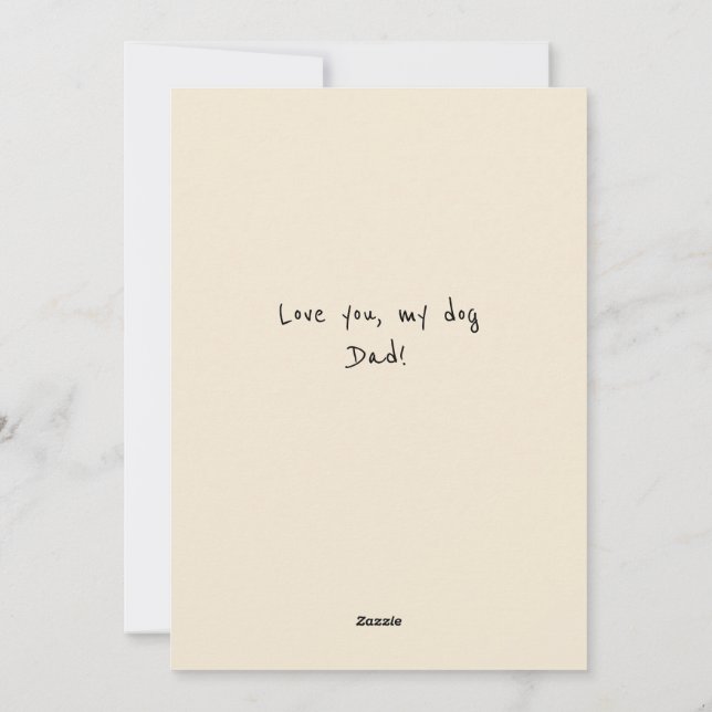 Funny Dog Dad Father’s Day Holiday Card (Back)