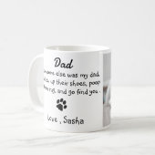 Funny Dog Dad -Father's Day Pet Photo Coffee Mug (Front Left)
