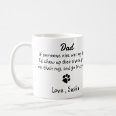Funny Dog Dad -Father's Day Pet Photo Coffee Mug (Left)