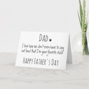 Funny Dog Dad Personalised Happy Father's Day Card