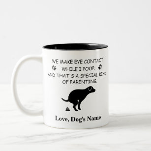Funny Dog Dad Photo Thanks For Picking Up My Poop Two-Tone Coffee Mug