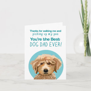 Funny Dog Dad Poodle Father's Day Card