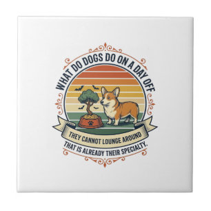 Funny Dog Day Off Vintage Engraving Quote Shirt_1 Tile