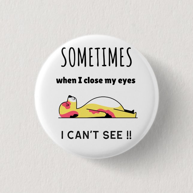 Funny dog design 3 cm round badge (Front)