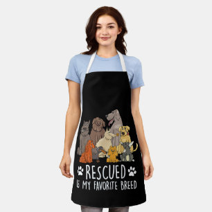 Funny dog design for men and women with humourous apron