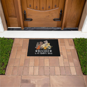 Funny dog design for men and women with humourous doormat