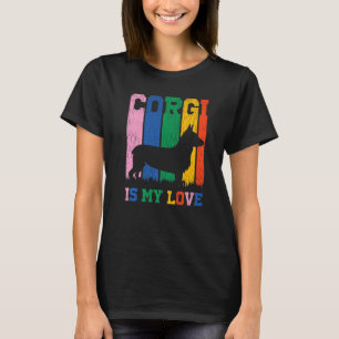 Funny dog design quote corgi is my love Premium T-Shirt