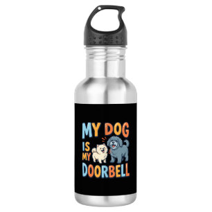 Funny Dog Doorbell Pet Lover 532 Ml Water Bottle
