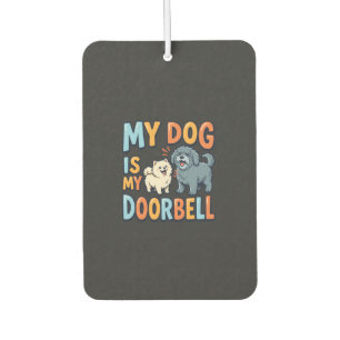 Funny Dog Doorbell Pet Lover Car Air Freshener