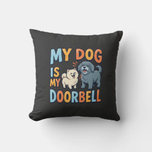 Funny Dog Doorbell Pet Lover Cushion