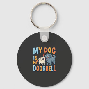 Funny Dog Doorbell Pet Lover Key Ring