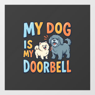 Funny Dog Doorbell Pet Lover Window Cling