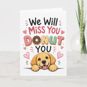 Funny Dog Doughnut Farewell Coworker Retirement gi Card