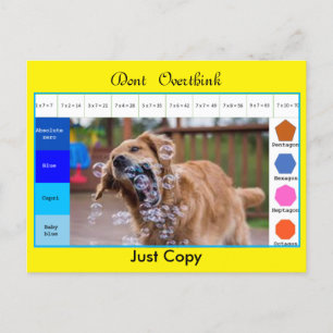 Funny dog educative games postcard