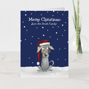 Funny Dog Family Christmas Card