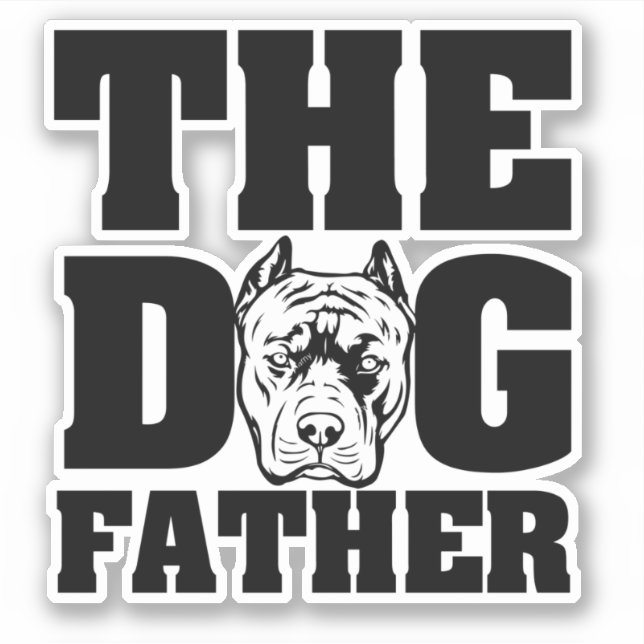 Funny Dog Father Pet Dad Typography (Front)