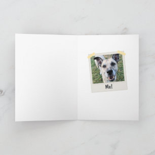 Funny Dog Father's Day Favourite Child Green Plaid Card