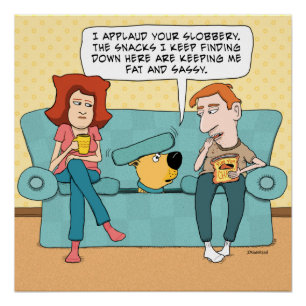 Funny Dog Finding Snacks Poster