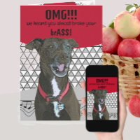 Funny Dog Get Well for Brass Instrument Musician