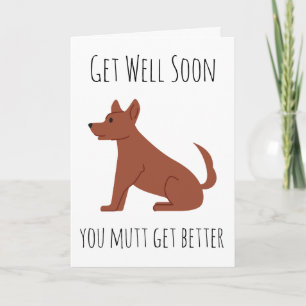 funny dog get well soon cards