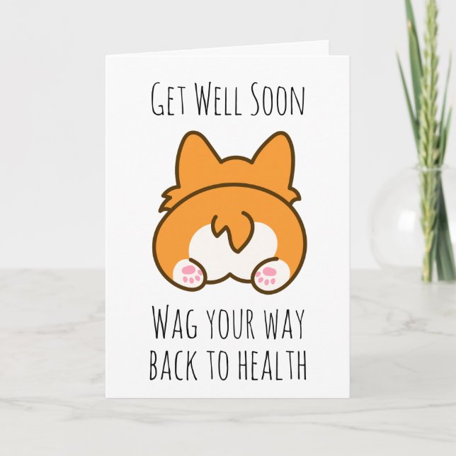 funny dog get well soon cards (Front)