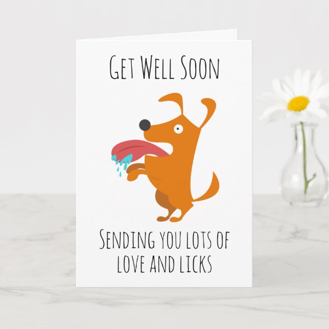 funny dog get well soon cards (Small Plant)