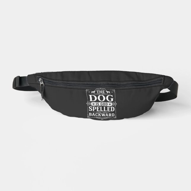 Funny Dog God Spelled Backward Bum Bags (Front)