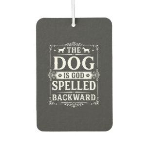 Funny Dog God Spelled Backward Car Air Freshener