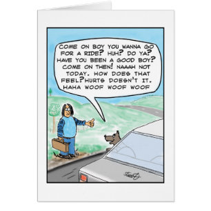 funny dog going for a drive cartoon