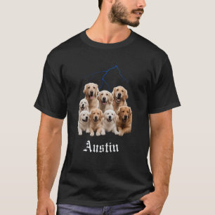 Funny Dog Golden Retriever Bootleg Austin Texas T-Shirt