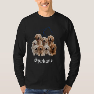Funny Dog Golden Retriever Bootleg Spokane Washing T-Shirt
