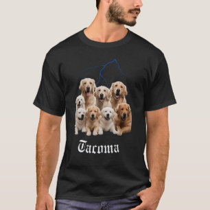 Funny Dog Golden Retriever Bootleg Tacoma Washingt T-Shirt