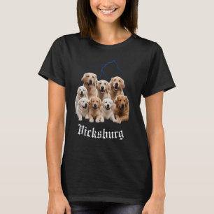 Funny Dog Golden Retriever Bootleg Vicksburg Missi T-Shirt