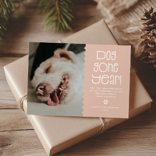Funny 'Dog Gone Year' Pet Photo Holiday Card