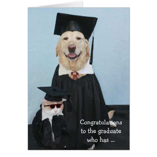 Funny Dog Graduation Card