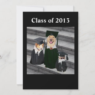 Funny Dog Graduation Party Invitation