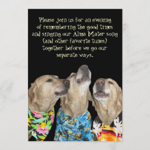 Funny Dog Graduation Party Invitation