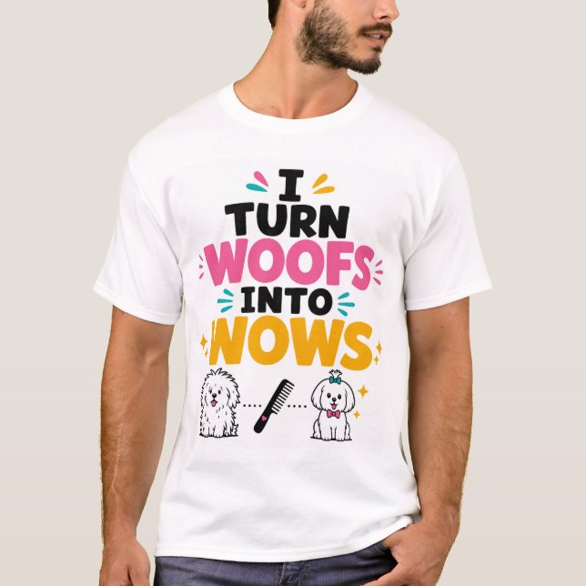 Funny Dog Groomer T-Shirt (Front)