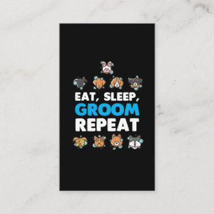 Funny Dog Grooming Washing Pet Salon Owner Business Card