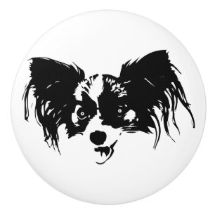Funny dog head ceramic knob