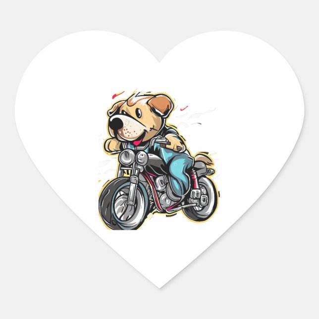 funny dog heart sticker (Front)