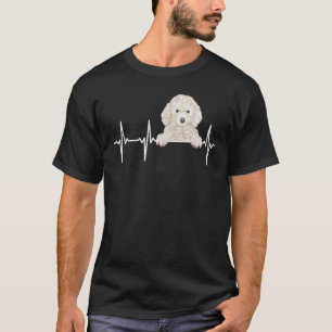 Funny Dog Heartbeat For White Poodle Lovers T-Shirt