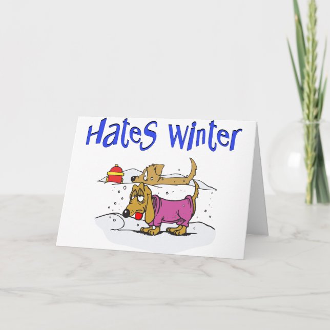 Funny Dog Humour Christmas Holiday Card (Front)