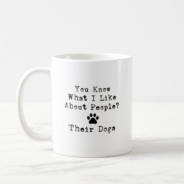 Funny Dog Humour Modern Quote Coffee Mug (Left)