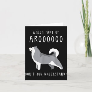 Funny Dog Husky Mom Cut For Girls And Women - Whic Card